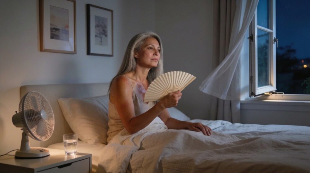 Ondas de calor na menopausa à noite